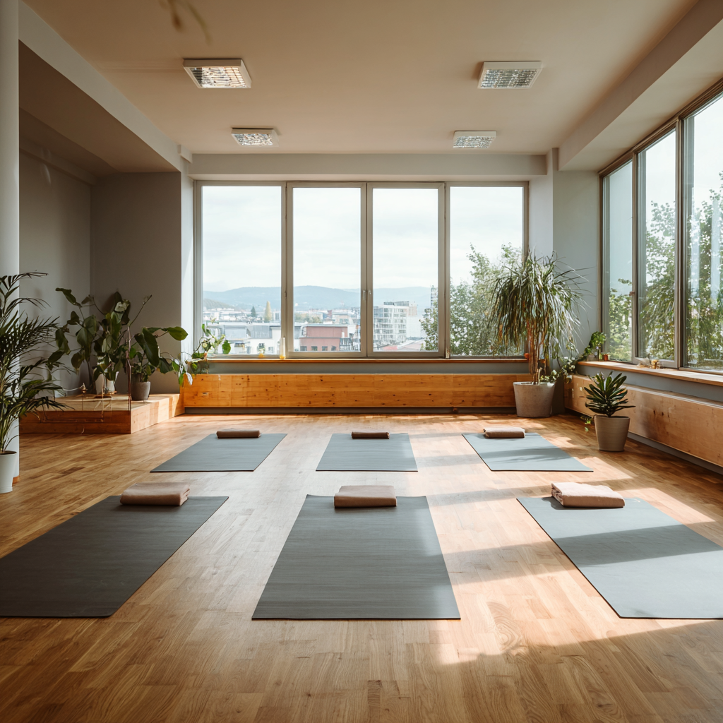 Жінка практикує йогу на заході сонця