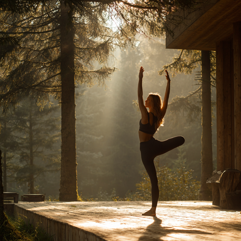 Люди практикують йогу на природі